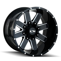 141 (141) GLOSS BLACK/MILLED SPOKES 20x9 6x135 et18 cb106