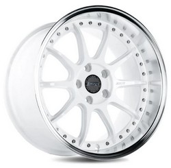 ESR CS12 GLOSS WHITE MACHINE LIP 18x8.5 5X112 ET35 CB72.6 (Custom Drill)