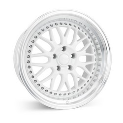 ESR SR01 Gloss White / Machined Lip 19x8.5 5X108 ET30 CB72.6